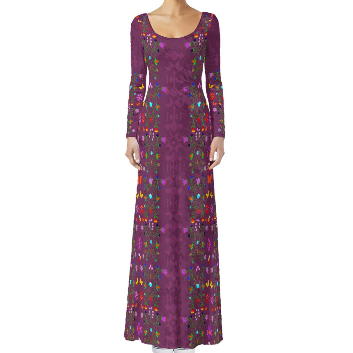Velvet Floral Maxi Dress