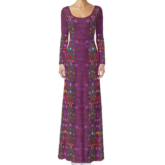 Velvet Floral Maxi Dress