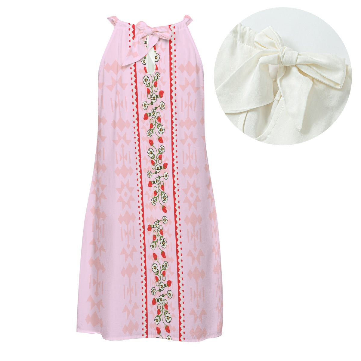 Strawberry Heart Berry Rayon Dress