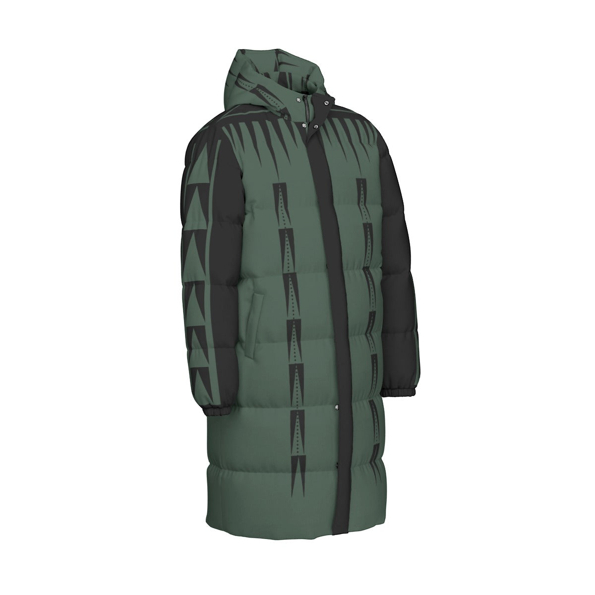 NTV Print Long Duck Down Jacket