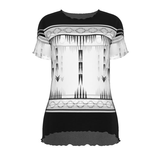 Native Print Mesh Shirt