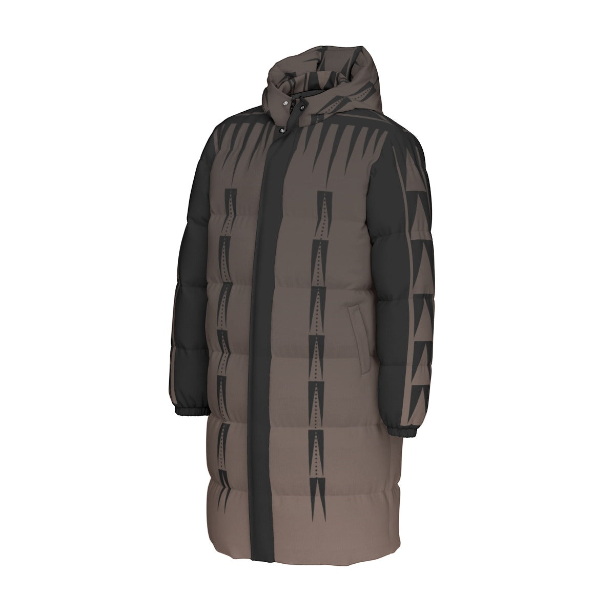 NTV Print Long Duck Down Jacket