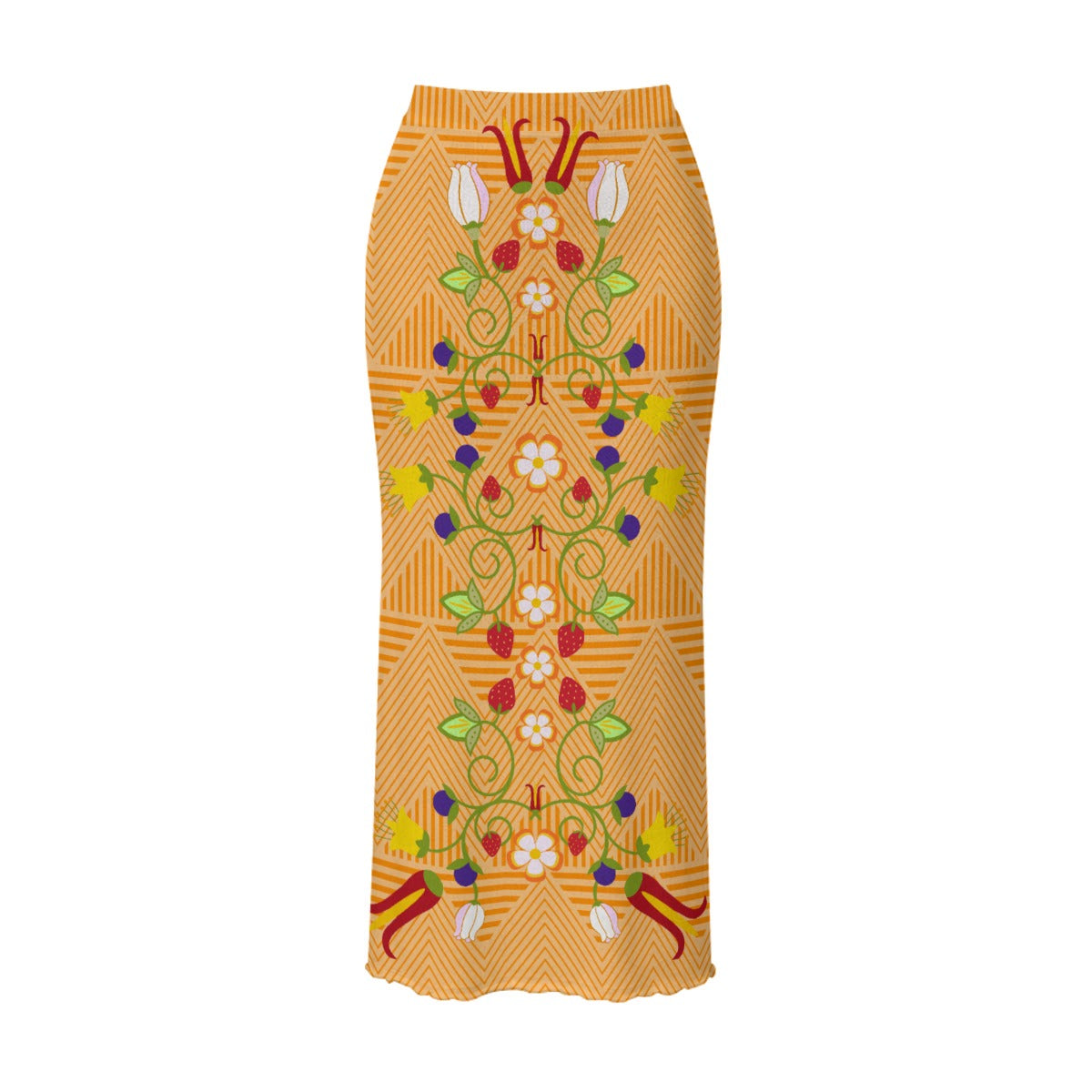 Paintbrush Floral Mesh Skirt Set