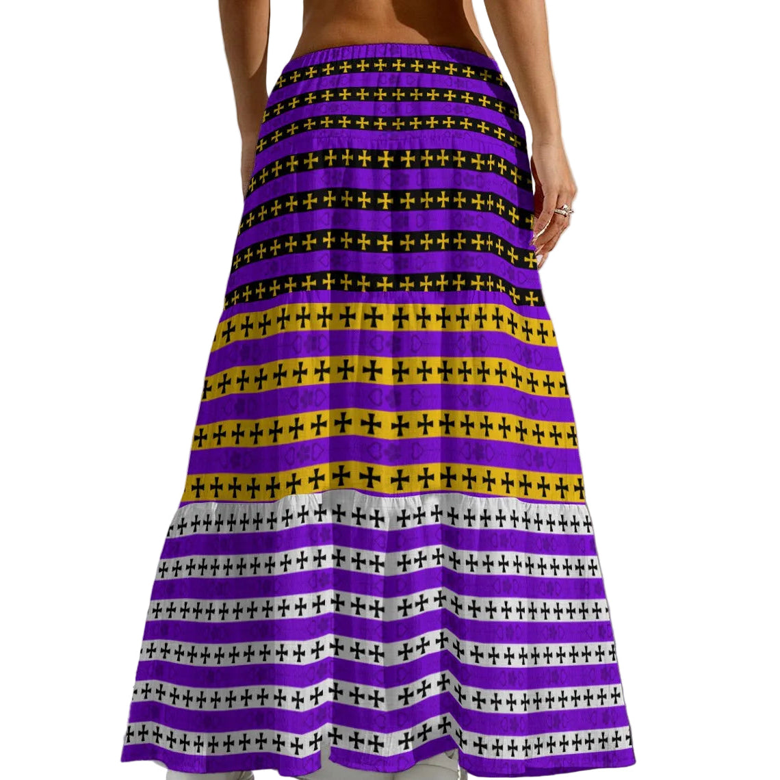 ᒥᑌᐦ miteh Heart Pleated Long native Skirt Indigenous Fashion