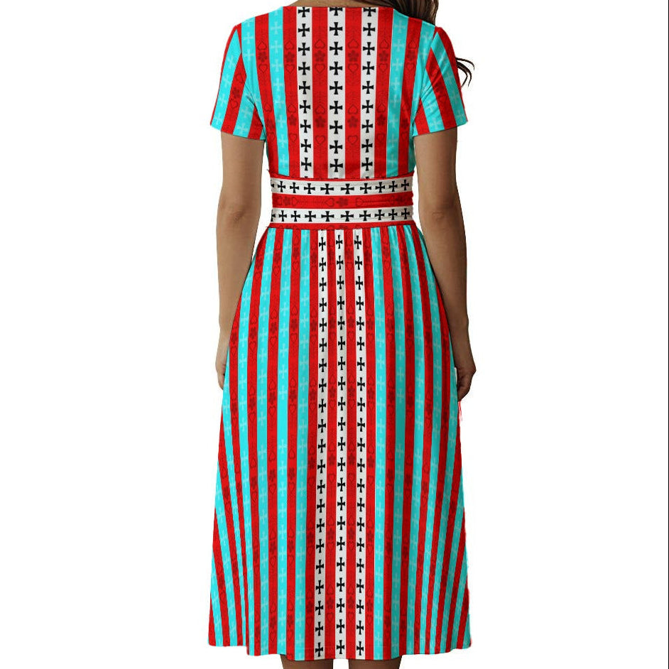 ᒥᑌᐦ miteh Heart Midi Dress Indigenous Fashion