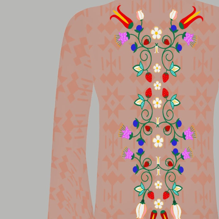 Cree woodland floral Indigenous fashion