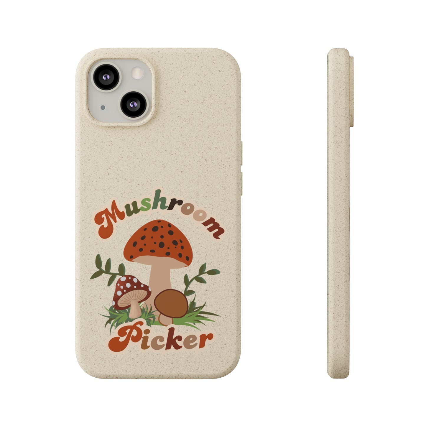 Biodegradable Bamboo Phone Cases Mushroom Picker