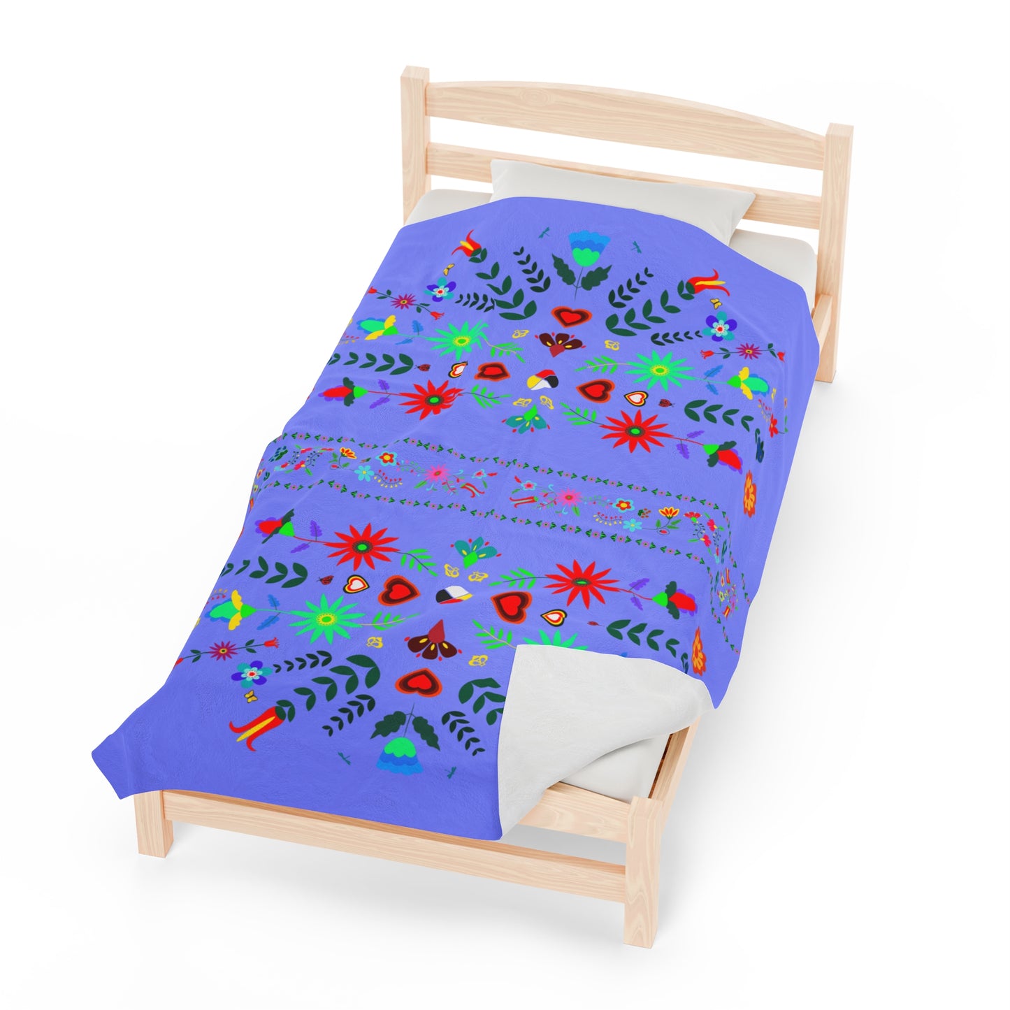 Velveteen Woodland floral Plush Blanket