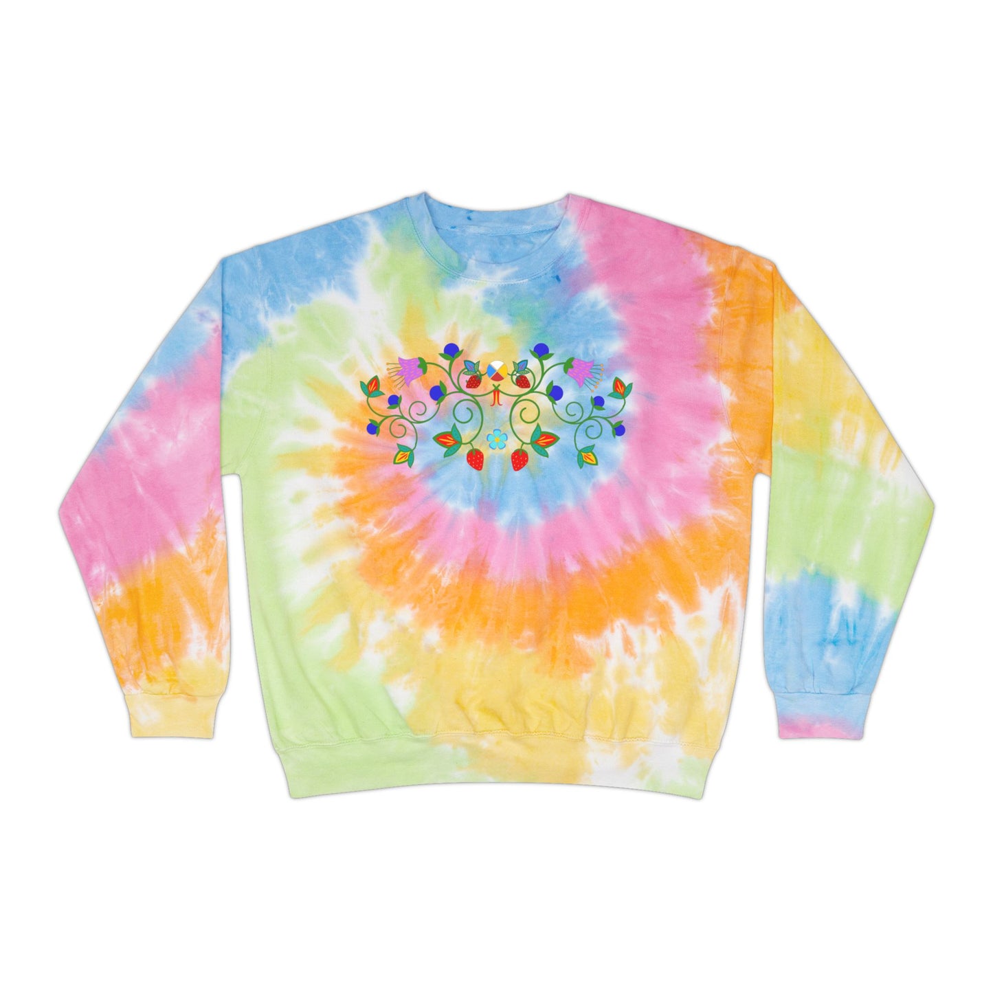 Native Floral Tie-Dye Sweatshirt Size