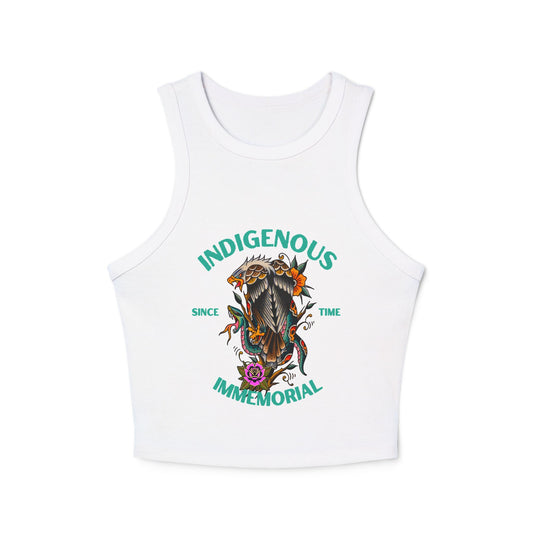 Tatty Micro Rib Racer Tank Top