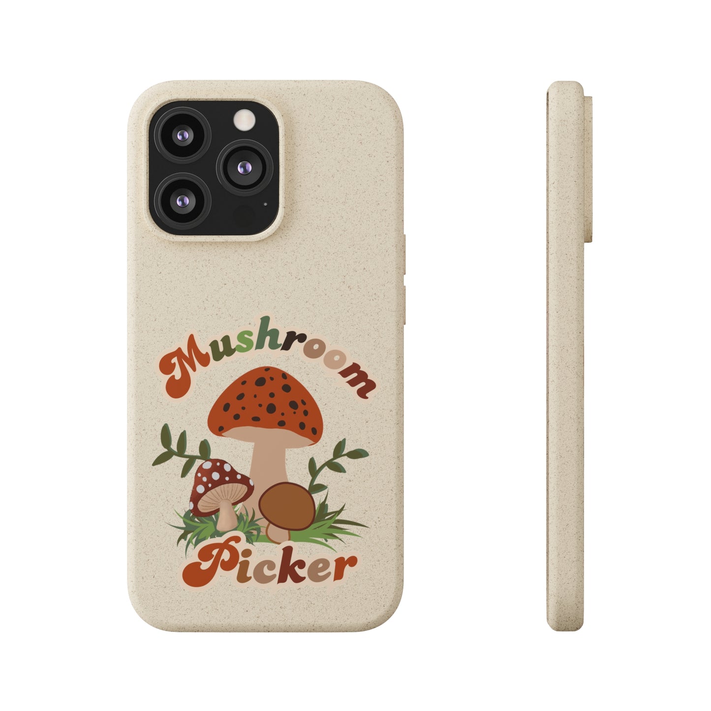 Biodegradable Bamboo Phone Cases Mushroom Picker