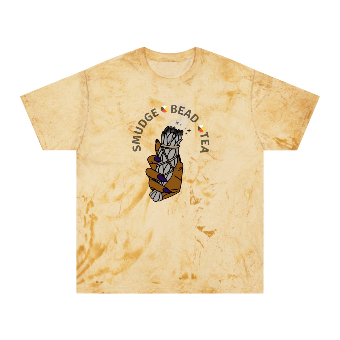 Native Smudge Bead Tea  Color Blast T-Shirt