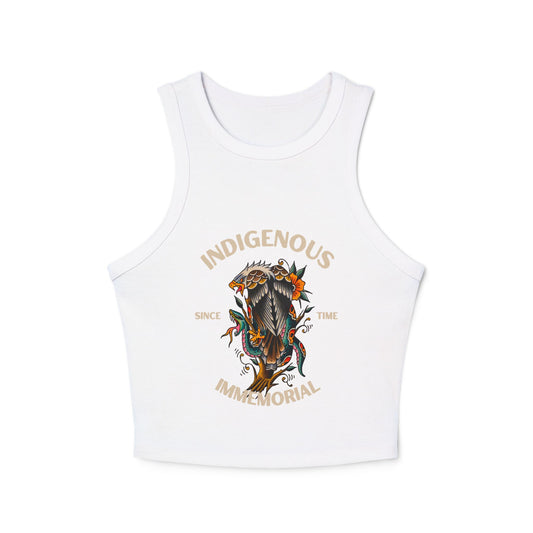 Tatty Micro Rib Racer Tank Top