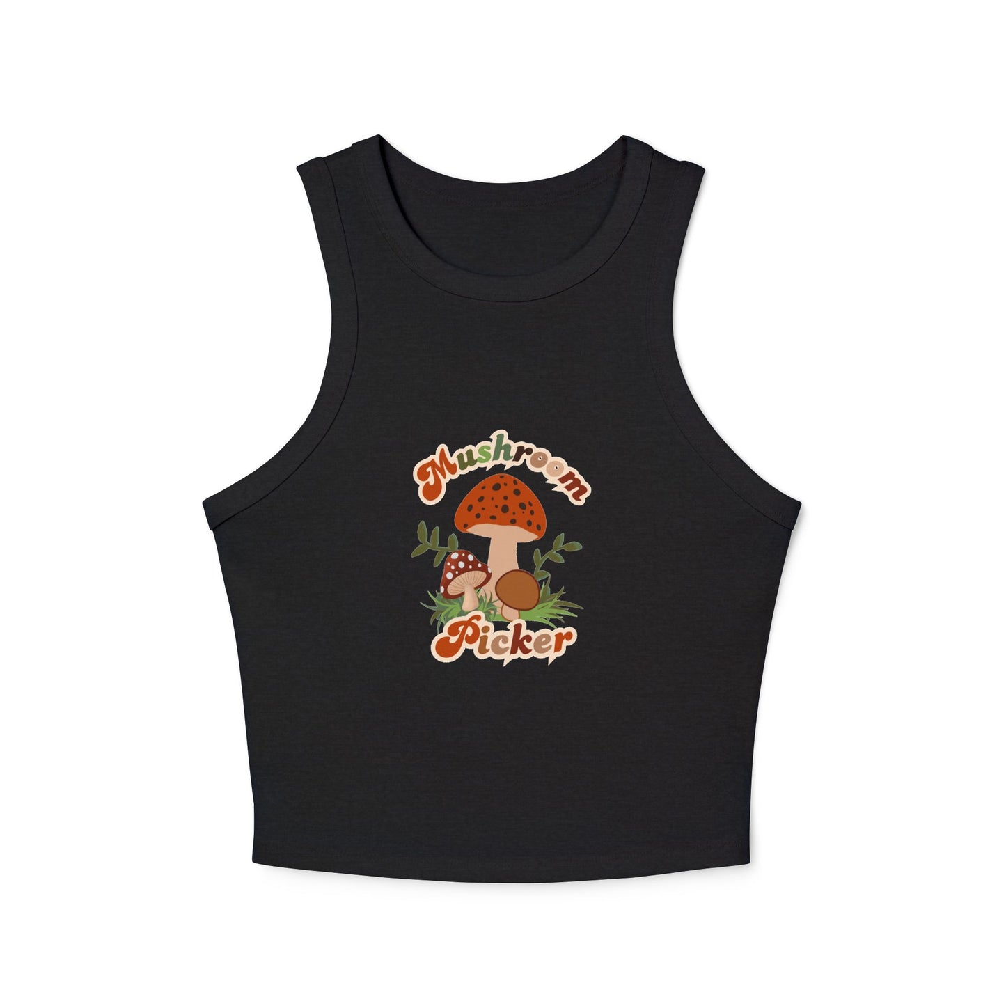 Mushroom Picker Racer Tank Top