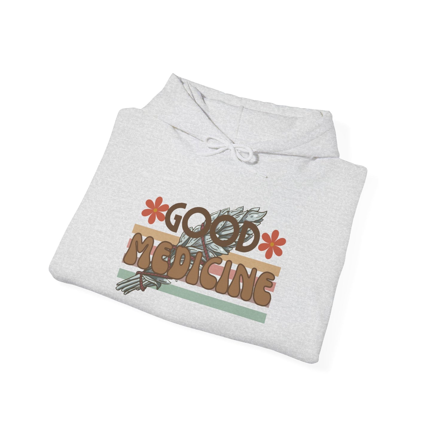 Good Medicine Native  Heavy Hooded Sweatshirt