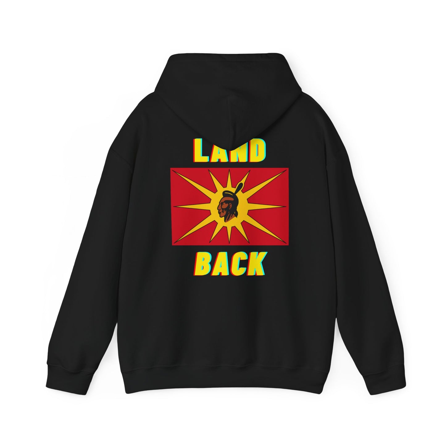 Land Back Warrior Heavy Blend Hooded Sweatshirt