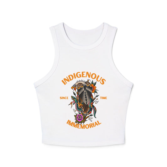 Tatty Micro Rib Racer Tank Top