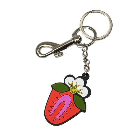 HeartBerry Strawberry Flat Keychain Bag Charm