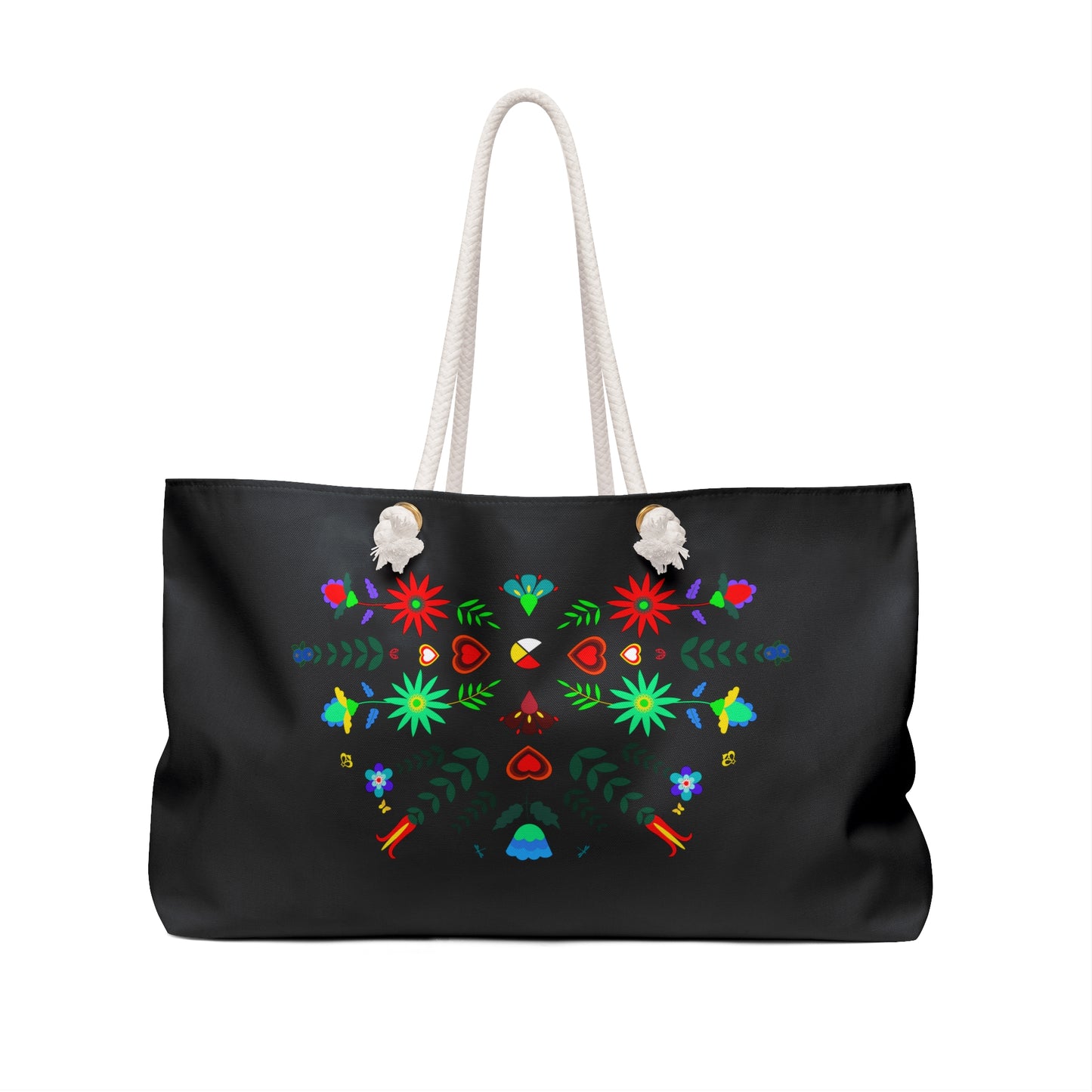 Floral Medicine Wheel  Weekender Bag