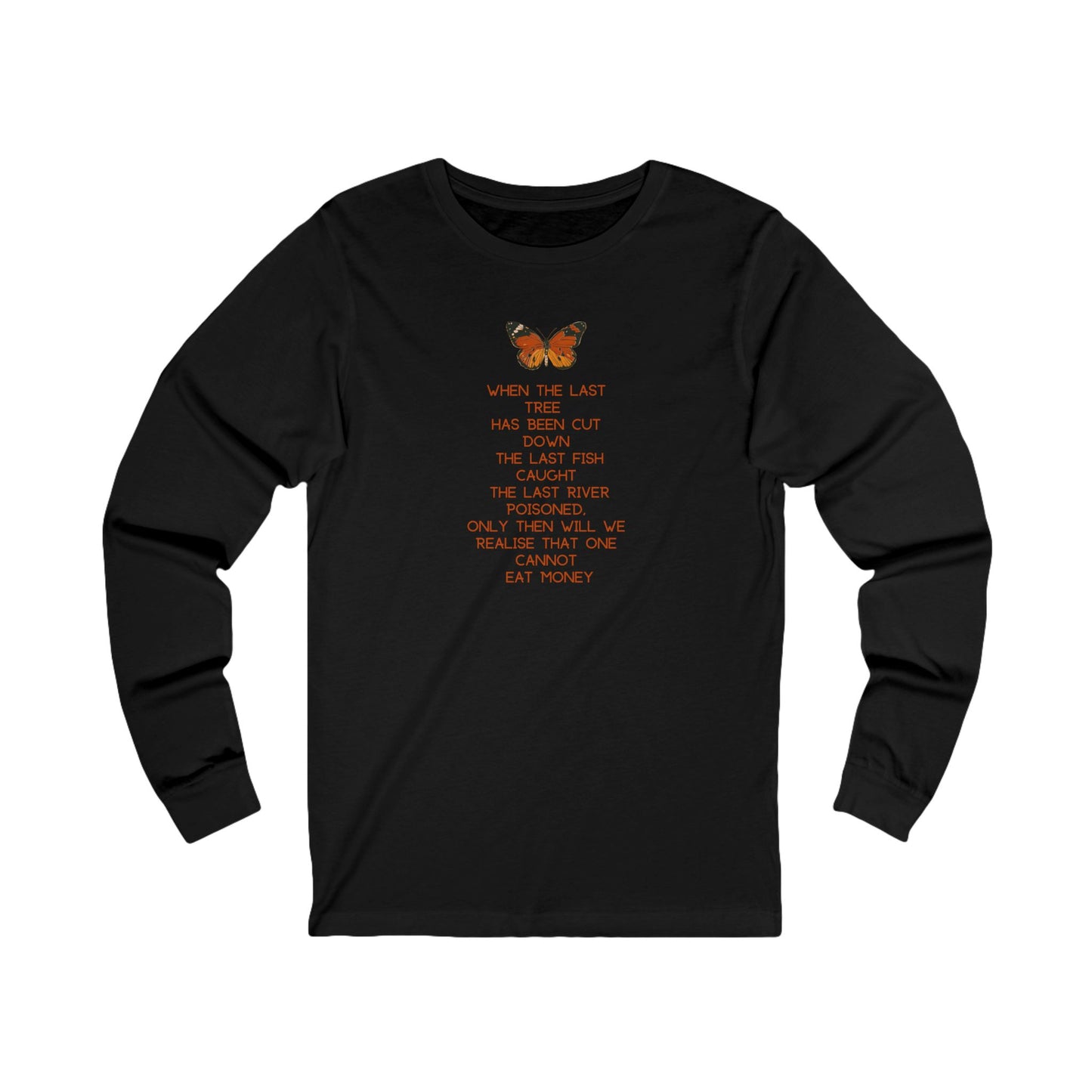 Donation Monarch Butterfly Prophecy Cotton Long Sleeve Tee