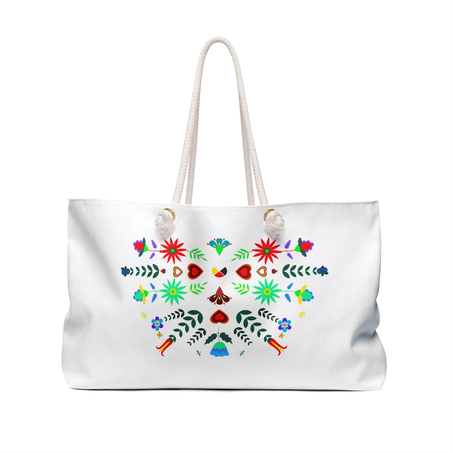 Floral Medicine Wheel  Weekender Bag