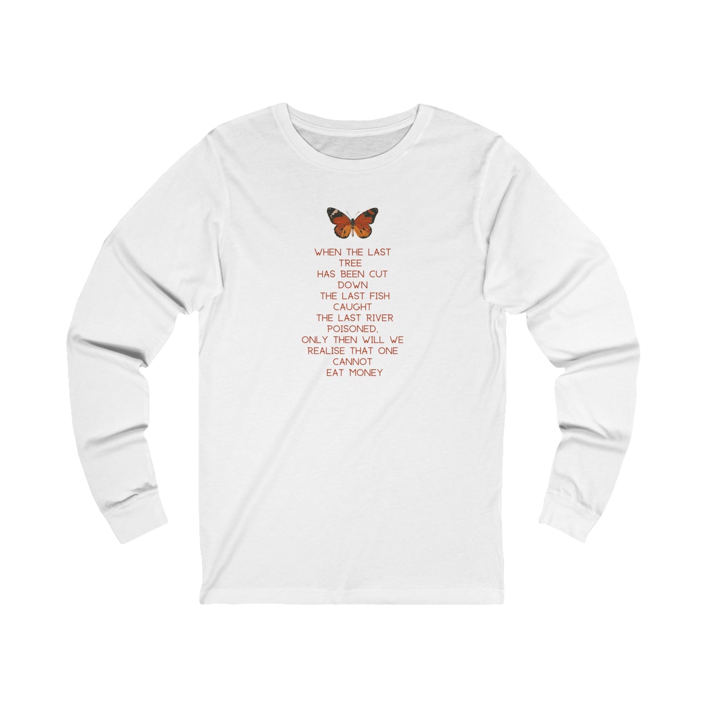 Donation Monarch Butterfly Prophecy Cotton Long Sleeve Tee