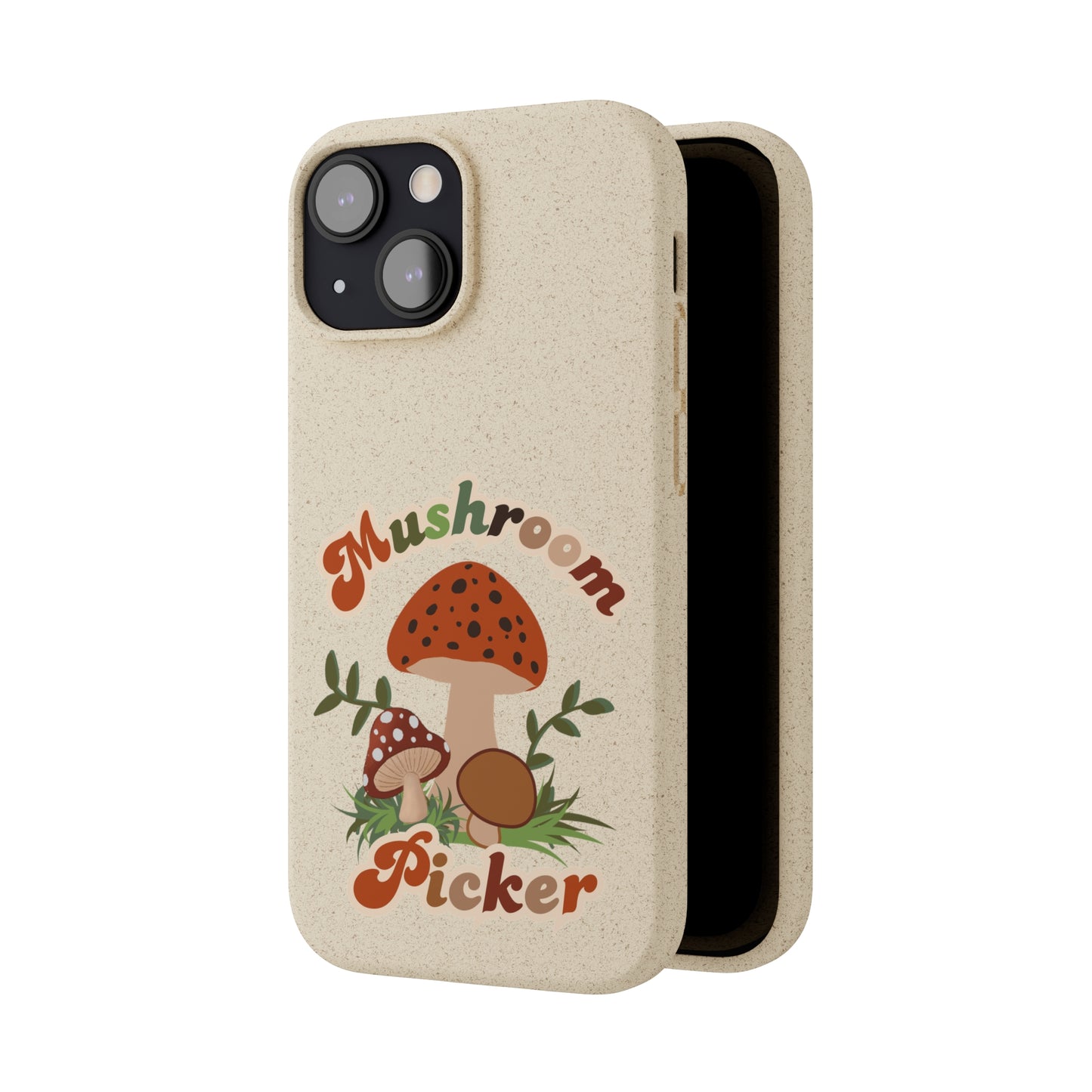 Biodegradable Bamboo Phone Cases Mushroom Picker