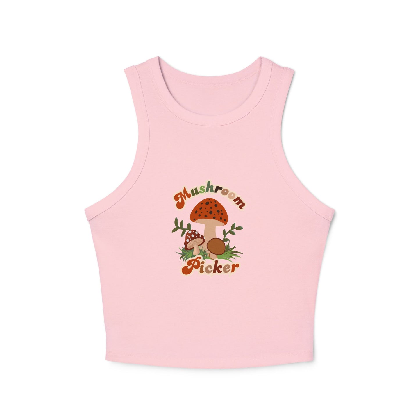 Mushroom Picker Racer Tank Top