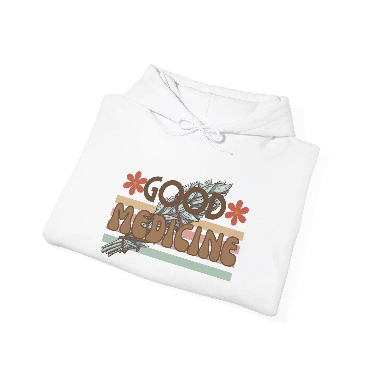 Good Medicine Native  Heavy Hooded Sweatshirt