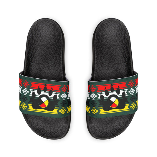 Men's Native Medicine Wheel Bear Slide Sandals