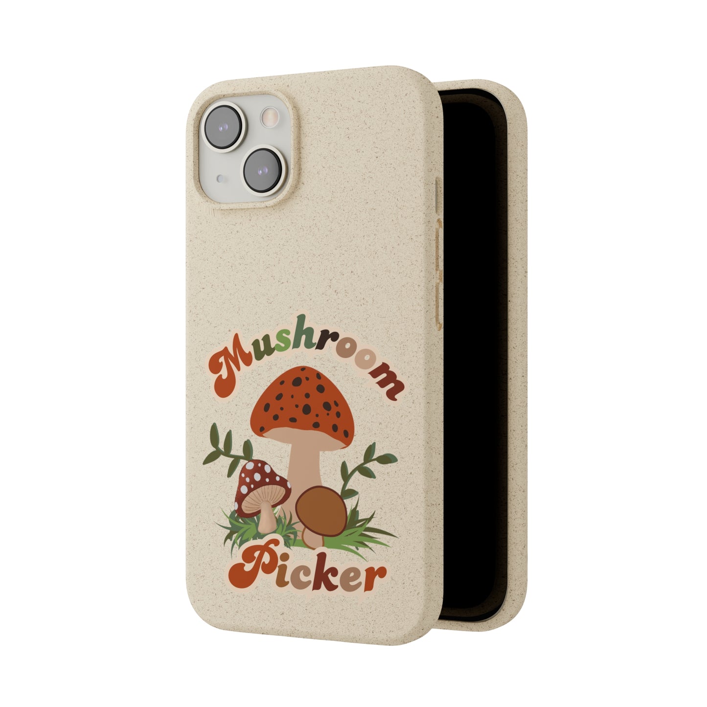 Biodegradable Bamboo Phone Cases Mushroom Picker