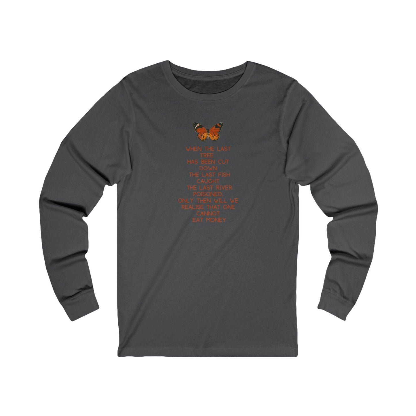 Donation Monarch Butterfly Prophecy Cotton Long Sleeve Tee