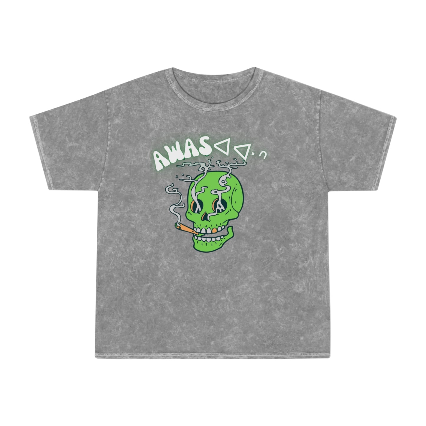 Awas Tugeye Skull  Mineral Wash T-Shirt