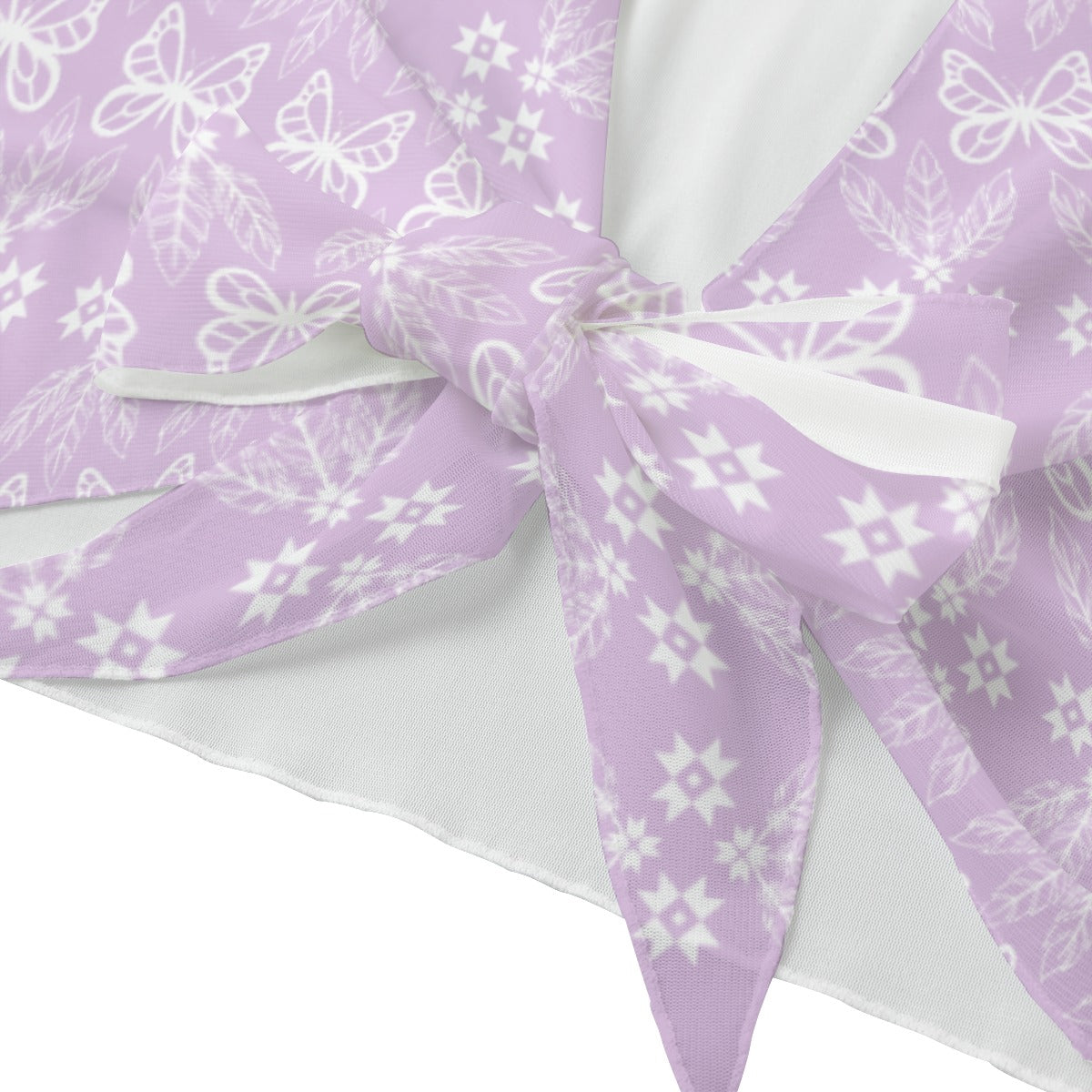 Butterfly Floral Sheer Lounge Thong Set Blossom