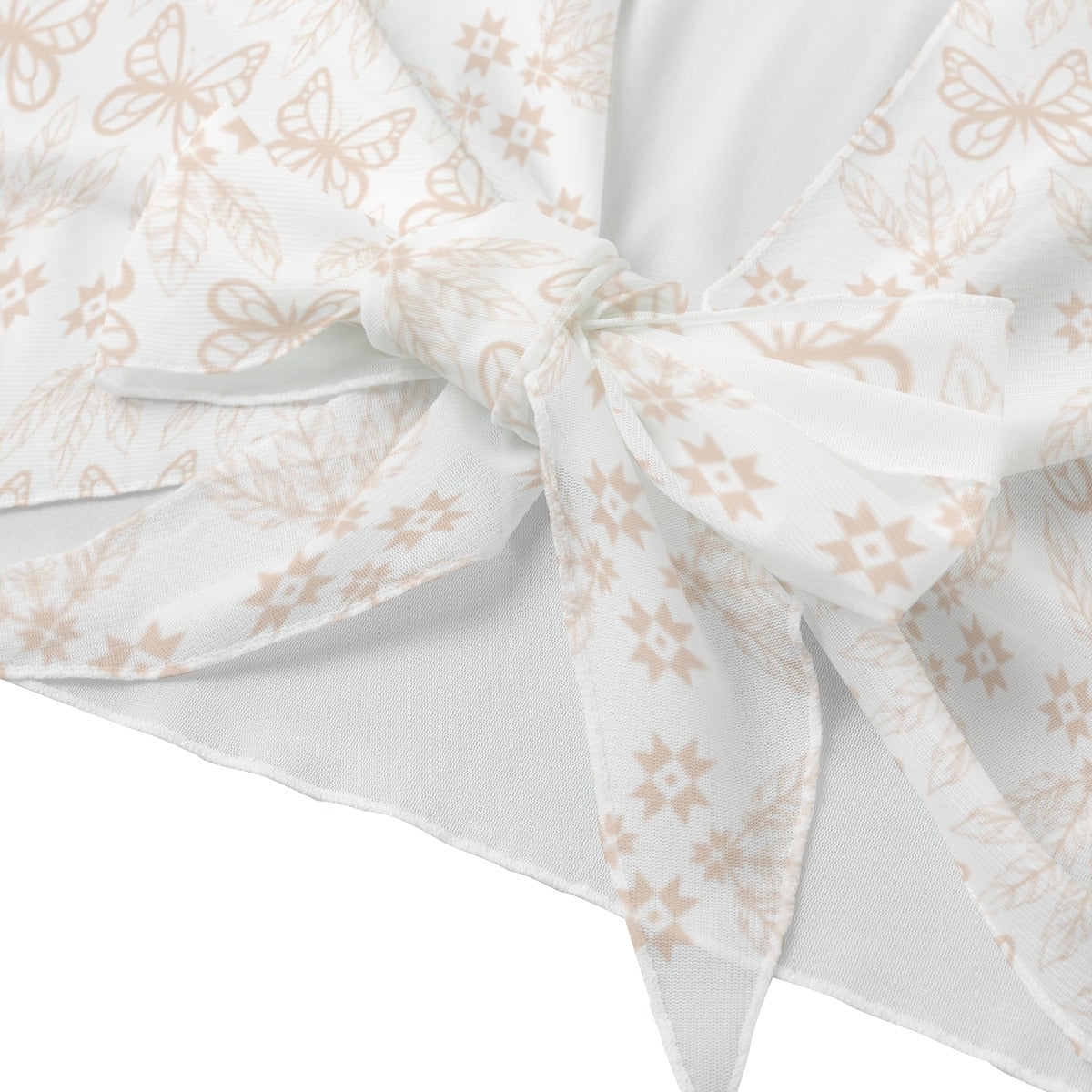 Butterfly Floral Sheer Lounge Thong Set