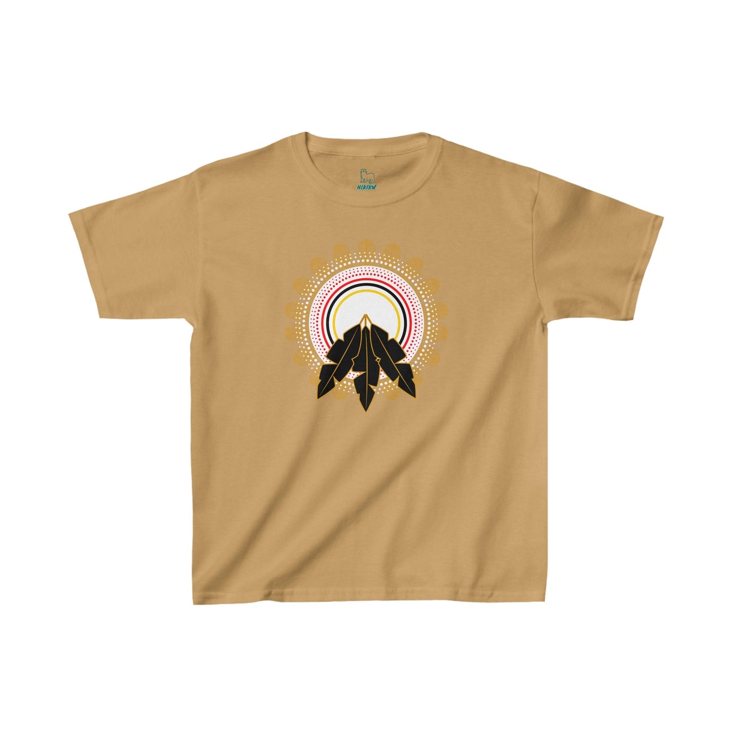 3 Feathers Cotton Tee - Nikikw Designs