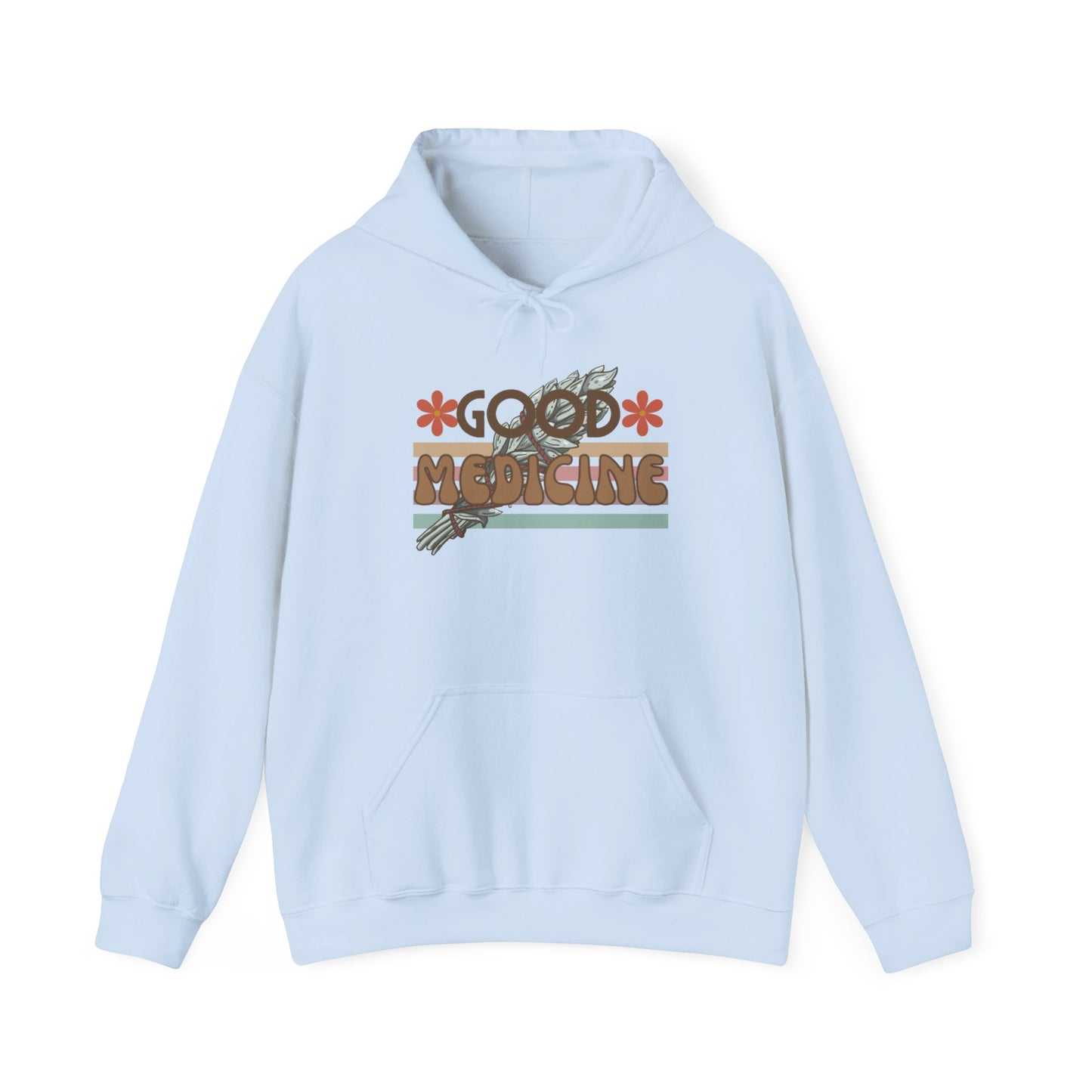 Good Medicine Native  Heavy Hooded Sweatshirt