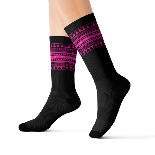 Pink & Black Socks