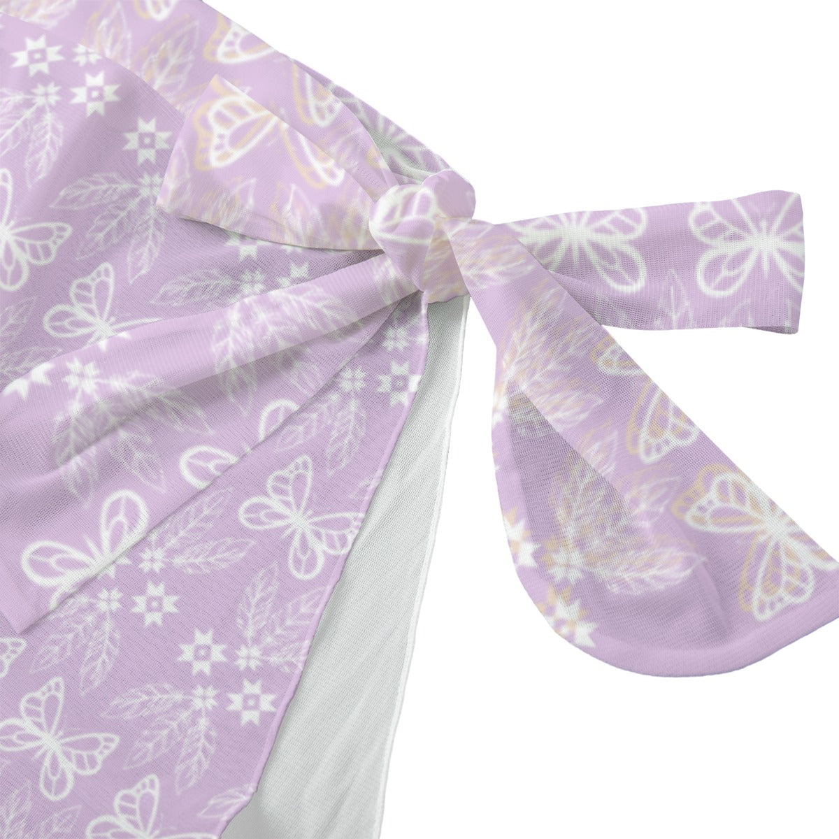 Butterfly Floral Sheer Lounge Thong Set Blossom