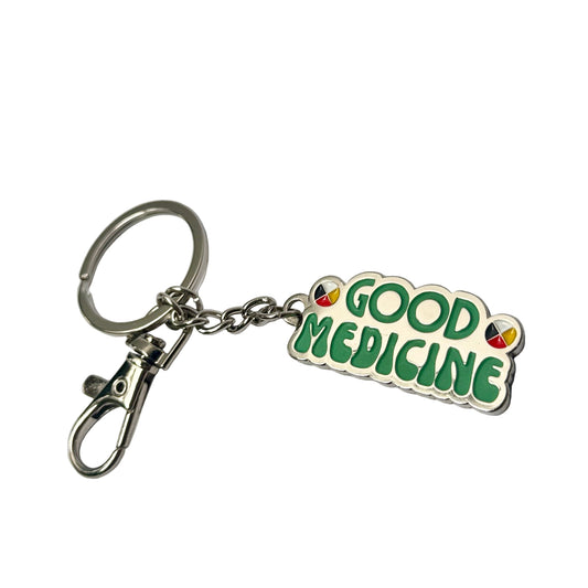Good Medicine Wheel Glow in the Dark Keychain Purse Charm