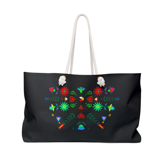 Floral Medicine Wheel  Weekender Bag