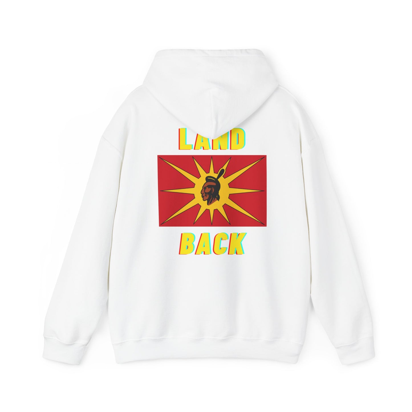 Land Back Warrior Heavy Blend Hooded Sweatshirt