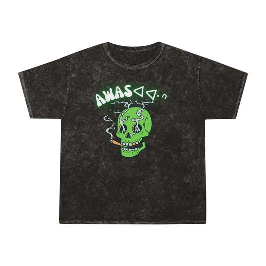 Awas Tugeye Skull  Mineral Wash T-Shirt