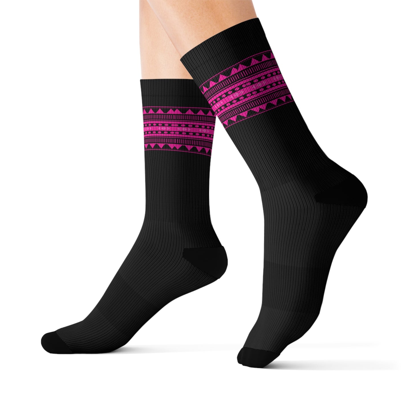 Pink & Black Socks