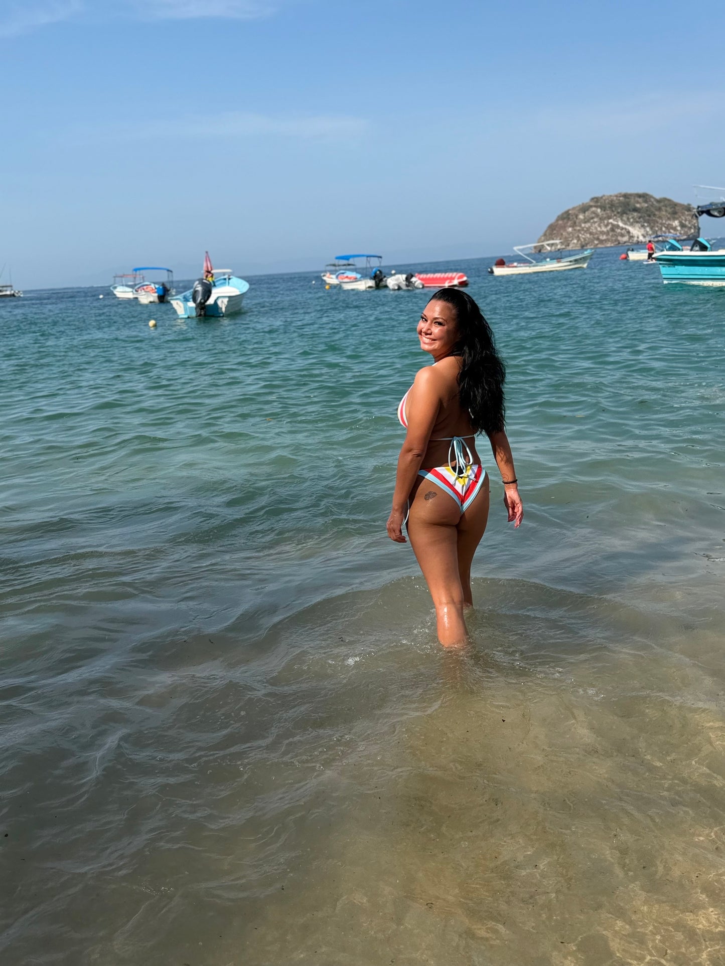 Medicine recycled string bikini bottom