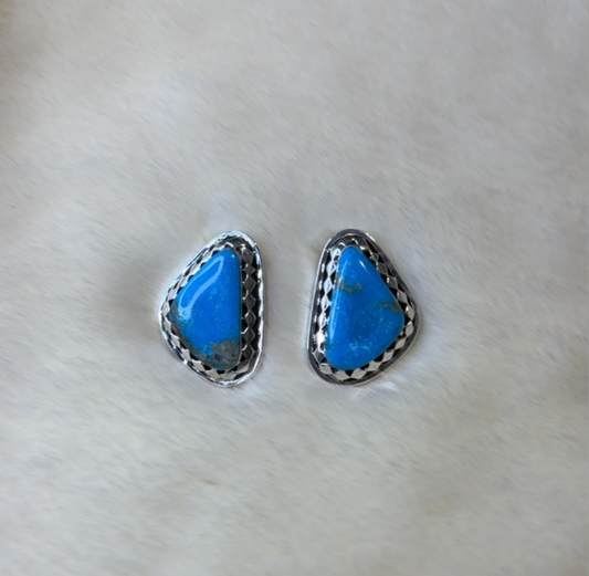 Navajo Sterling Silver Turquoise  Earring's