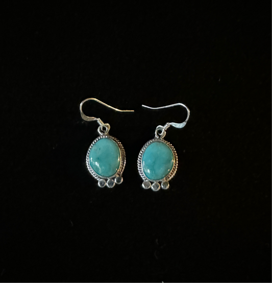 Navajo Sterling Silver Turquoise Dangling Eaarring's