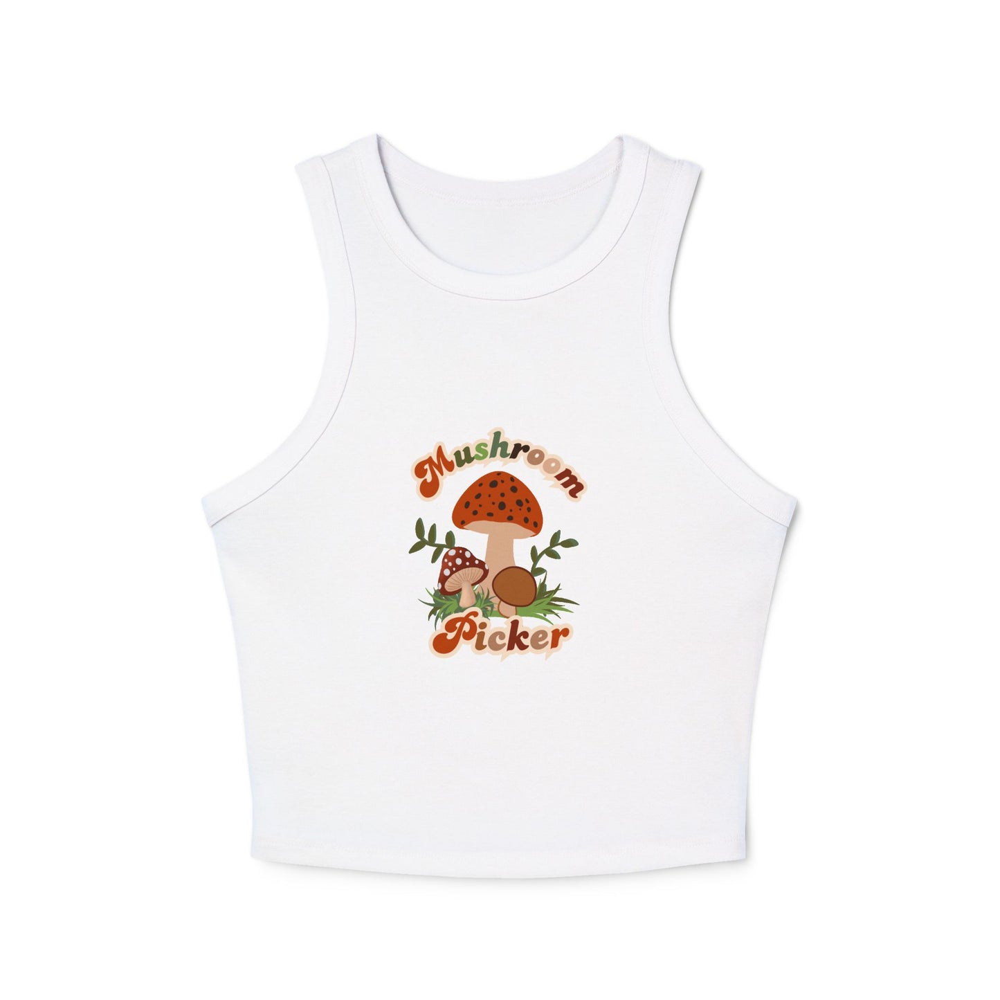 Mushroom Picker Racer Tank Top