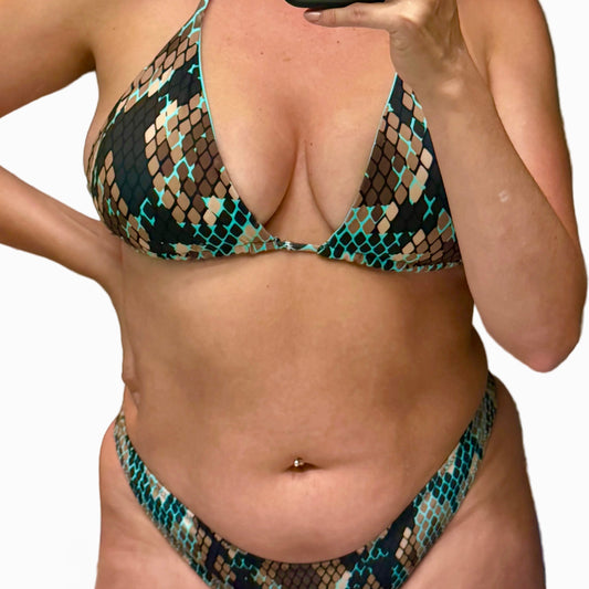 ᑭᓀᐱᐠ kinêpik Snake V-cut bikini bottom indigenous Cree swimwear