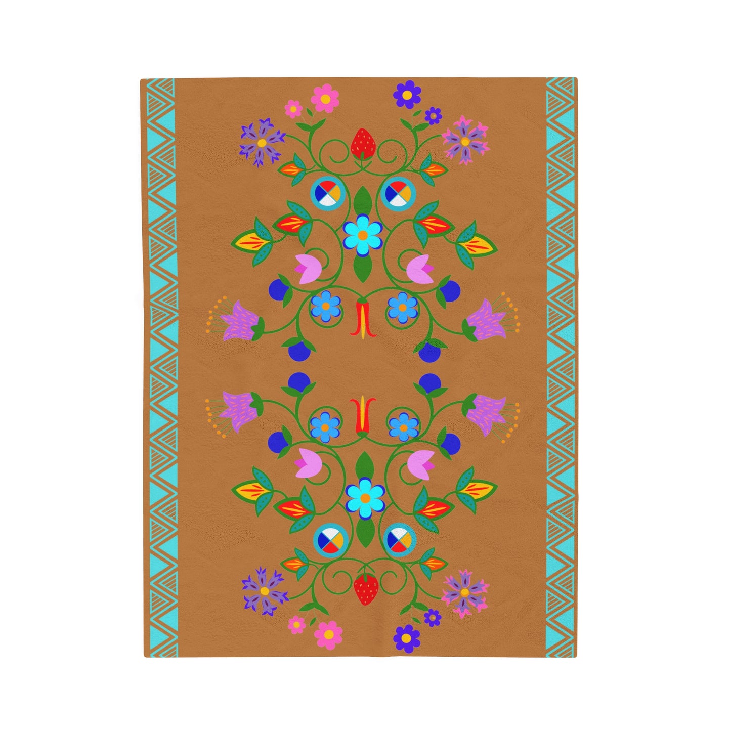 Native Floral Plush Blanket